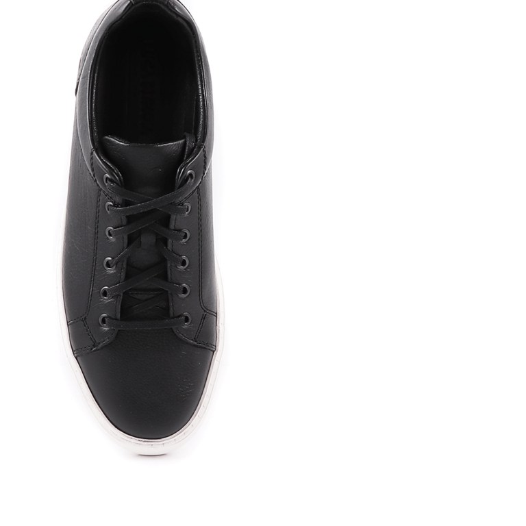 Luca di Gioia Men's black leather lace up sneakers 2091BP04157N