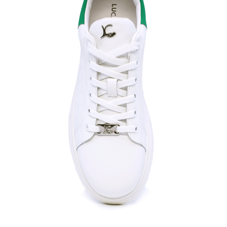 Luca di Gioia Men's White Leather Sneakers 3917BP870A