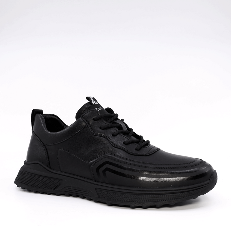 Luca di Gioia Black Leather Men's Sneakers 3917BP452N