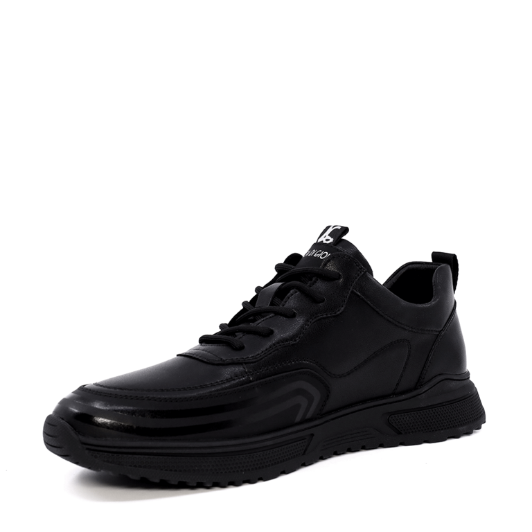 Luca di Gioia Black Leather Men's Sneakers 3917BP452N