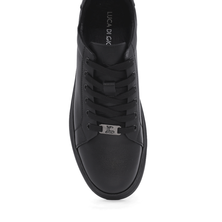Luca di Gioia Black Leather Men's Sneakers 3917BP455N