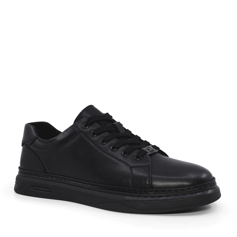 Luca di Gioia Black Leather Men's Sneakers 3917BP455N