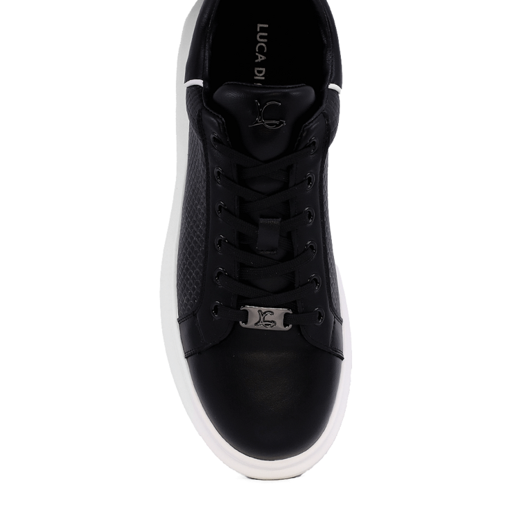 Luca di Gioia Black Leather Men's Sneakers 3917BP810N