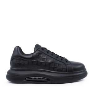 Luca di Gioia Black Leather Men's Sneakers 3917BP870N