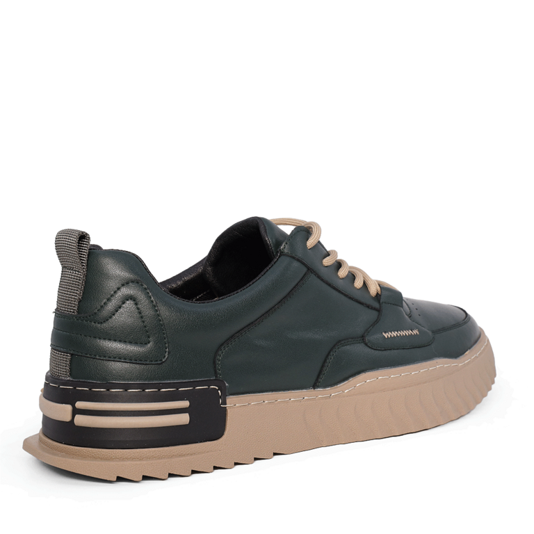 Luca di Gioia men's green leather sneakers 3917BP434V