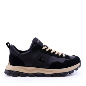 Ｔ N様 Thezeus Sneakers bărbați TheZeus negri din piele nabuck