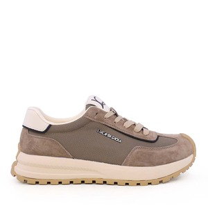 Sneakers ușori bărbați Luca di Gioia  taupe din velur și material textil  3911BP068TA