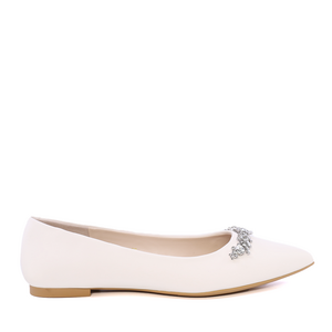 Ballerines femme Luca di Gioia cuir beige effet satiné 3847DB290BE