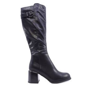 Women black Luca di Gioia boots made of leather and synthetic materials with medium heel  3846DC061N