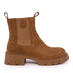 Ghete Chelsea femei Luca di Gioia camel din piele întoarsă 1290DG3610VCA
