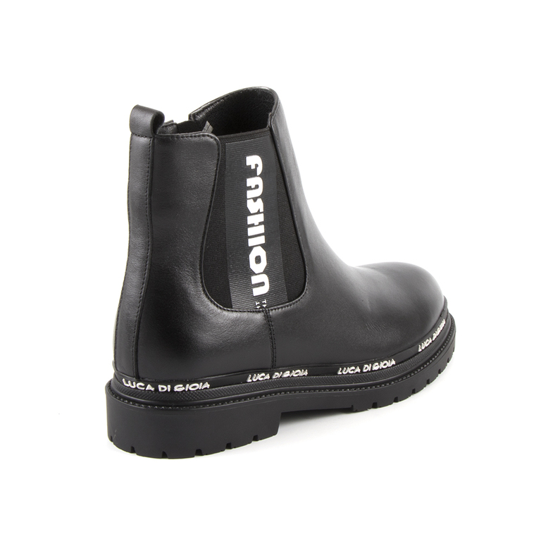 Luca di Gioia Women's Chelsea Boots in black napa leather 1150DG1202N