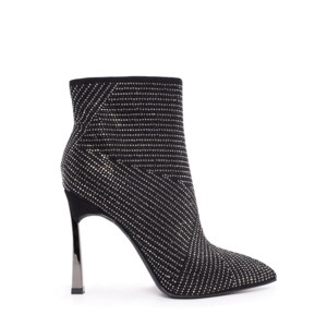 Women black boots Luca di Gioia adorned with rhinestones and with high heel  3846DG263N