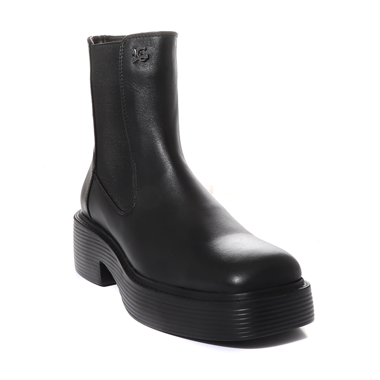 Luca di Gioia women ankle boots in black leather 2502DG8314N