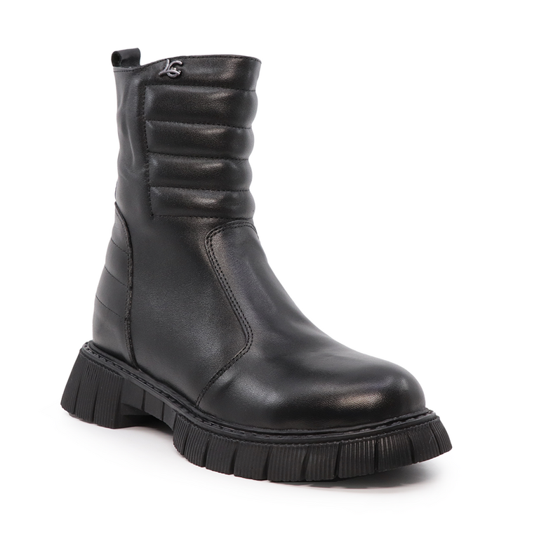 Luca di Gioia women boots in black leather 2504DG8528N