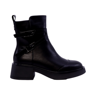 Ghete tip biker femei Luca di Gioia negre din piele 3842DG038N