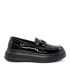 Luca di Gioia black patent leather women's loafers 3847DM106LN