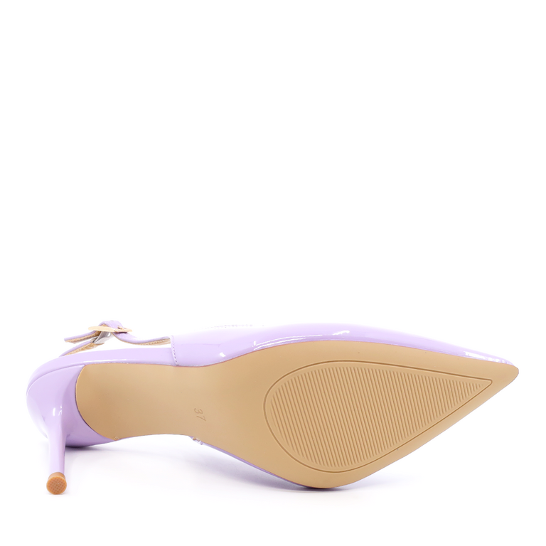 Pantofi femei Luca di Gioia lila din piele lăcuită cu toc 3845DD110LLI