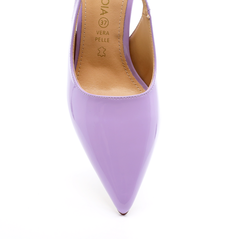 Pantofi femei Luca di Gioia lila din piele lăcuită cu toc 3845DD110LLI