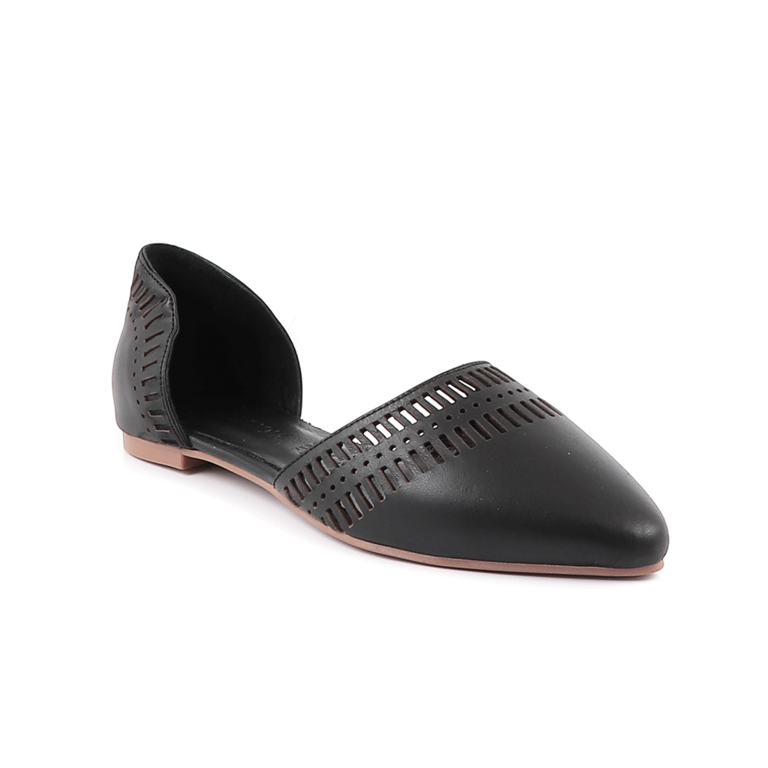 Pantofi femei Luca di Gioia negri din piele închiși la vârf și călcâi 2691DD1102N