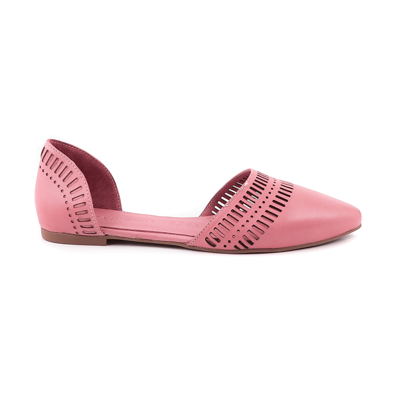 Pantofi femei Luca di Gioia roz din piele închiși la vârf și călcâi 2691DD1102RO