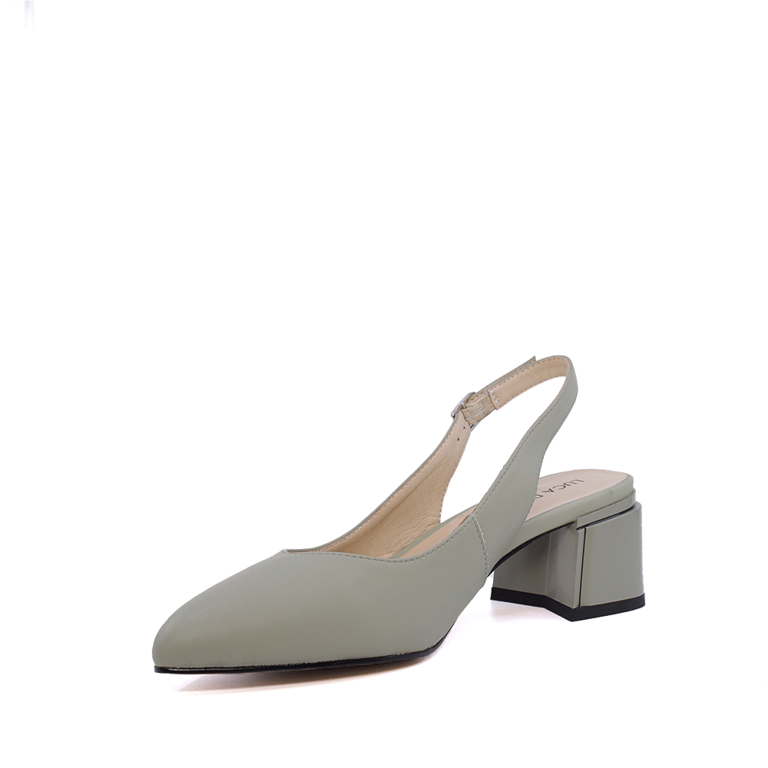 Pantofi slingback femei Luca di Gioia verzi din piele 1267DD9400V