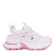Sneakers decupați femei Luca di Gioia albi din piele și textil 3849DD001AAG
