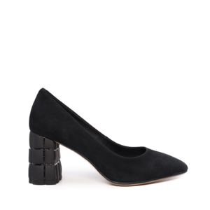 Luca di Gioia Women's Black Suede Medium Heel Shoes 1267DP1310VN