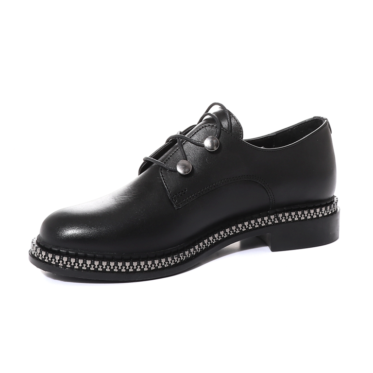 Luca di Gioia women shoes in black leather 2502DP8014N