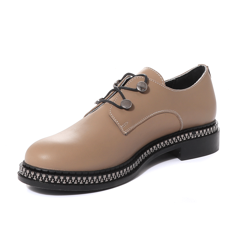 Luca di Gioia women shoes in taupe leather 2502DP8014TA