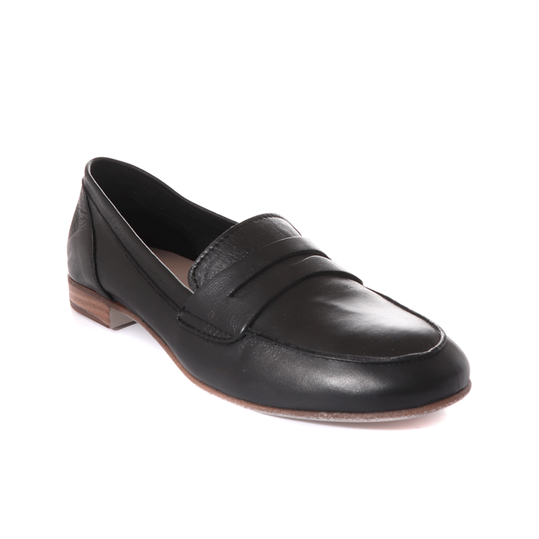 Luca di Gioia Women's black soft leather loafers 3661DP62008N