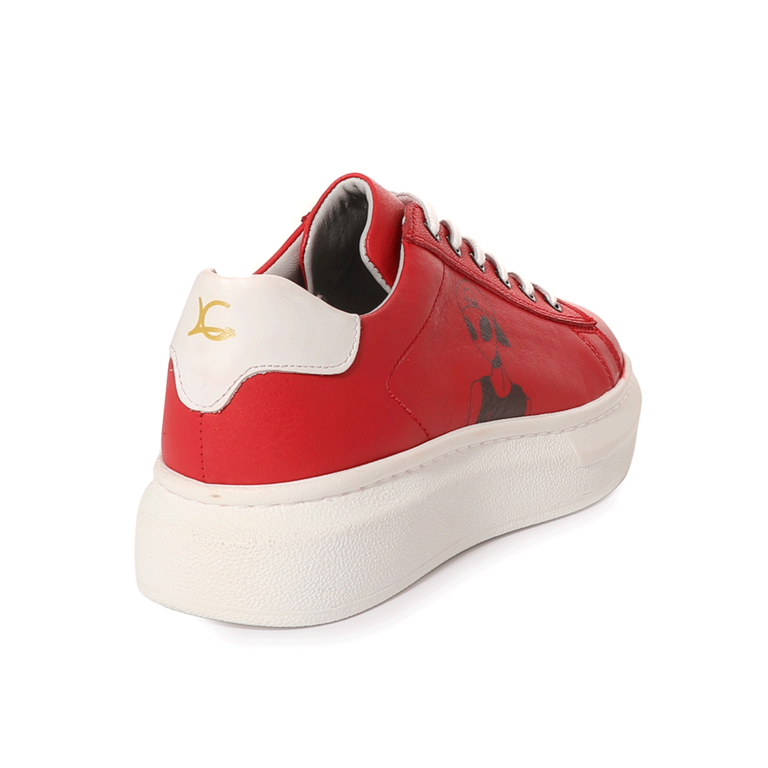 Pantofi sport femei Luca di Gioia roșii din piele cu extraterestru 2301DP13801R