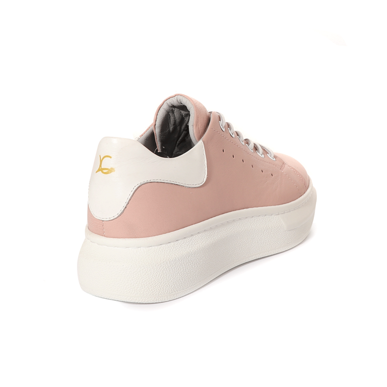 Luca di Gioia Women's pink leather  sneakers 2301DP13803RO