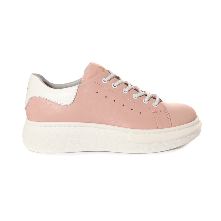 Luca di Gioia Women's pink leather  sneakers 2301DP13803RO