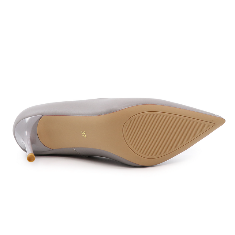 Luca di Gioia high heel stiletto in gray leather 3844DG010GR