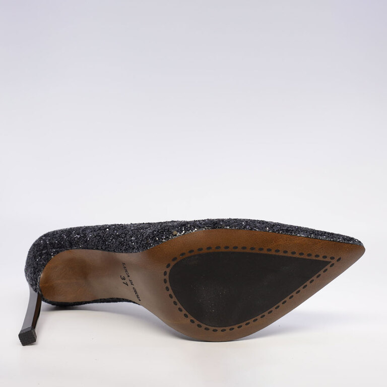 Luca di Gioia black glitter women's stiletto shoes 3487DP278GLN