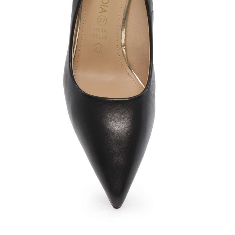 Luca di Gioia high heel stiletto in black leather 3844DG010N