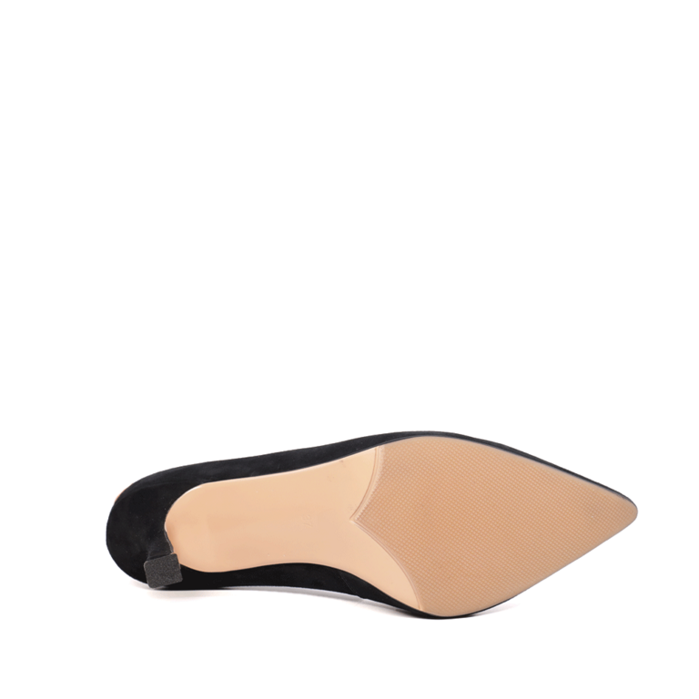 Pantofi stiletto femei Luca di Gioia negri din piele întoarsă 1267DP5210VN