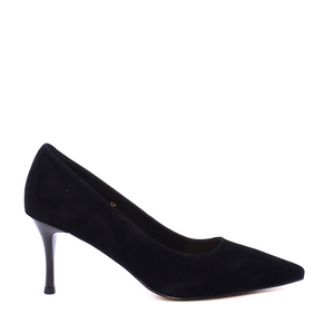 Pantofi stiletto femei Luca di Gioia negri din piele întoarsă  1261DP9361VN