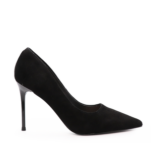 Pantofi stiletto femei Luca di Gioia negri din piele întoarsă 3844DP010VN