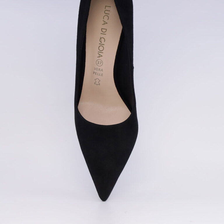 Luca di Gioia Women's Black Suede Stiletto Shoes 387DP272VN