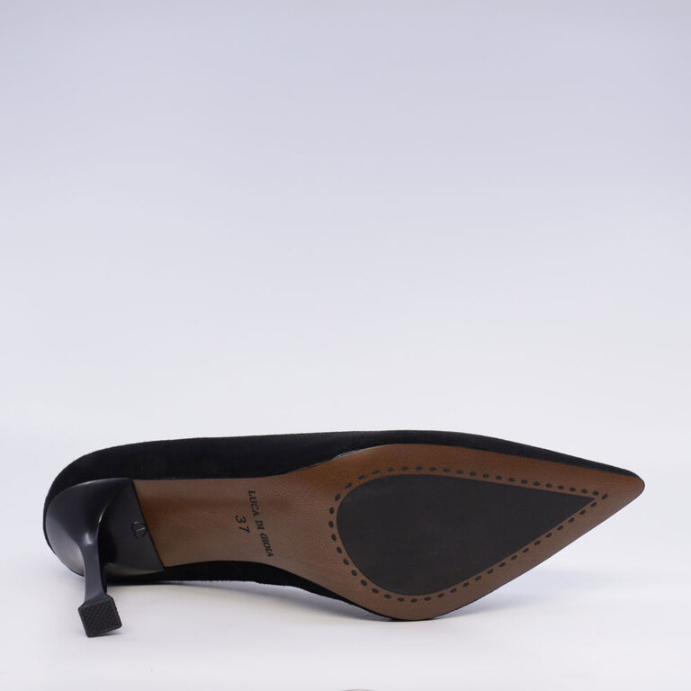 Pantofi stiletto femei Luca di Gioia negri din piele întoarsă 3847DP272VN