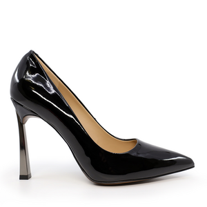 Pantofi stiletto femei Luca di Gioia negri din piele lăcuită cu toc 3845DP109LN