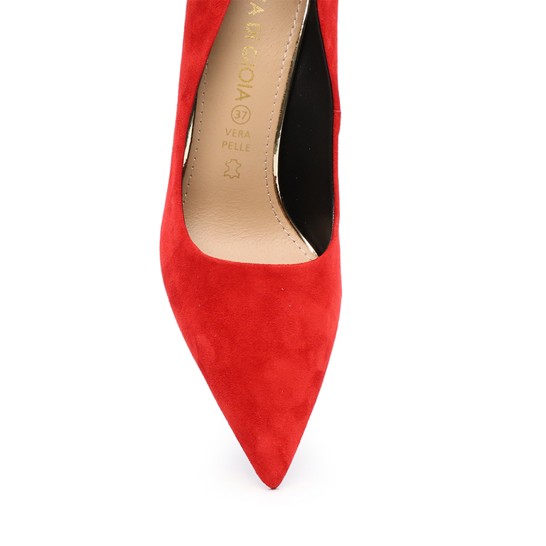 Pantofi stiletto femei Luca di Gioia rosii din piele întoarsă 3844DP010VR