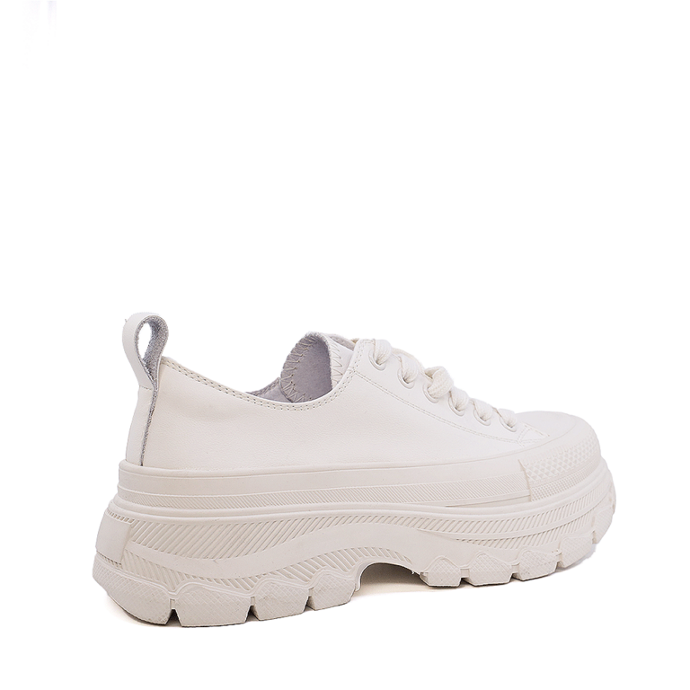 Sneakers femei Luca di Gioia albi din piele 3847DP011A