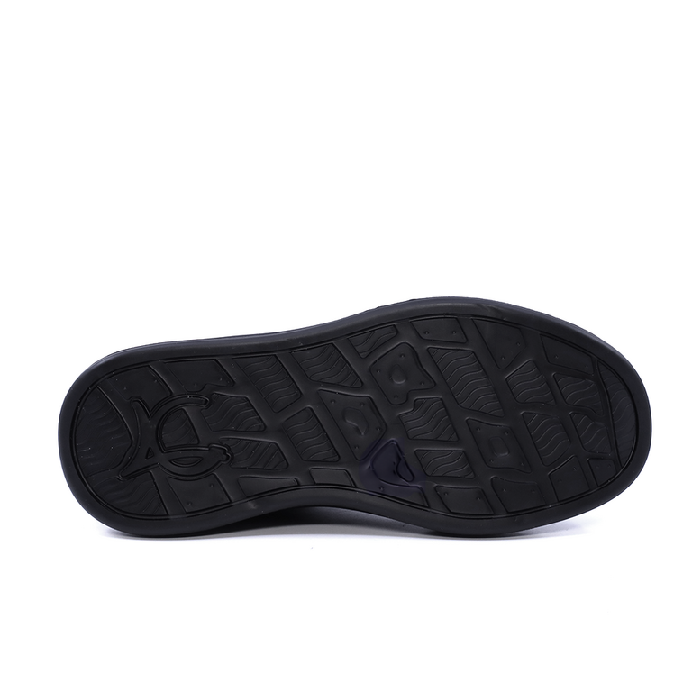 Sneakers femei Luca di Gioia negri din piele cu accesoriu tip lanț  3847DP520N