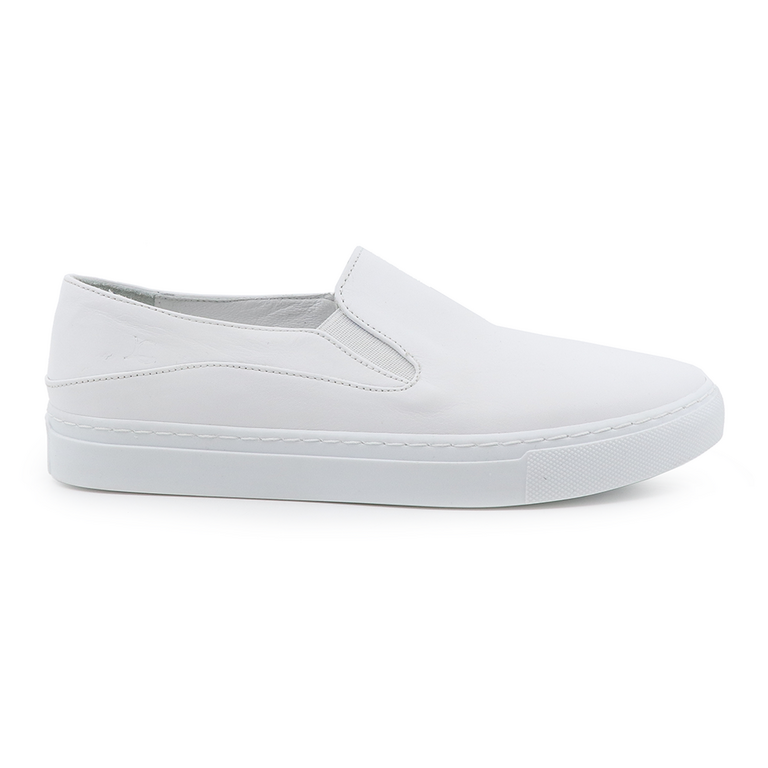 Luca di Gioia women slip on shoes in white leather 3293DP2226A