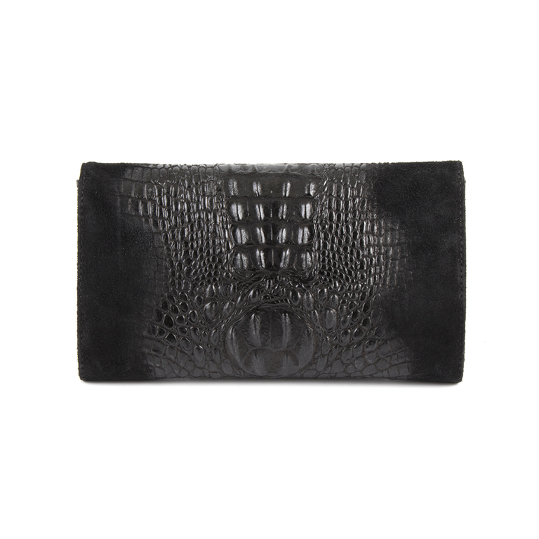 Luca di Gioia Women's Clutch in black croco leather 1440PLP1025N