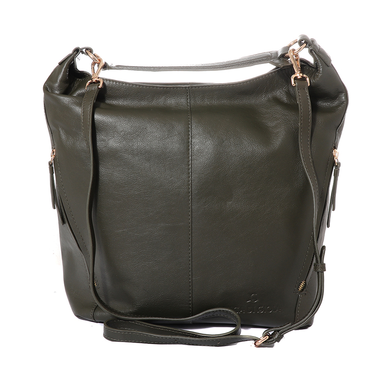 Luca di Gioia women shopper bag in green leather 2082POSP7765V