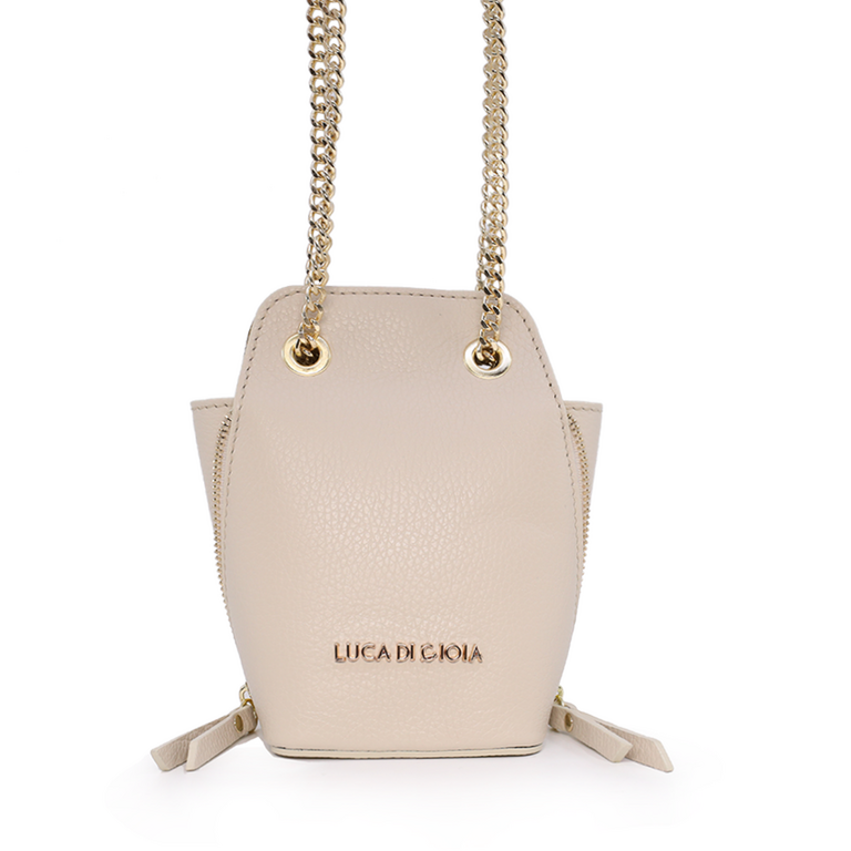 Women's Luca di Gioia beige leather crossbody bag 1445POSP3111BE