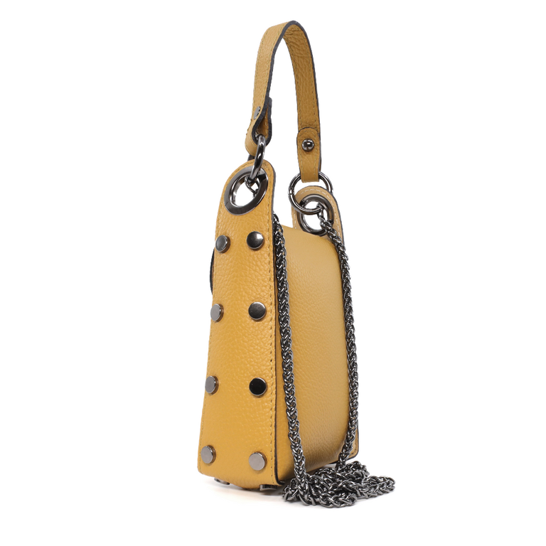 Luca di Gioia women's crossbody bag in yellow leather 1445POSP2524G
